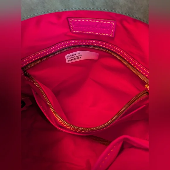 Dooney & Bourke Florentine Cameron Satchel In FUSHIA NWOT - Picture 6 of 9